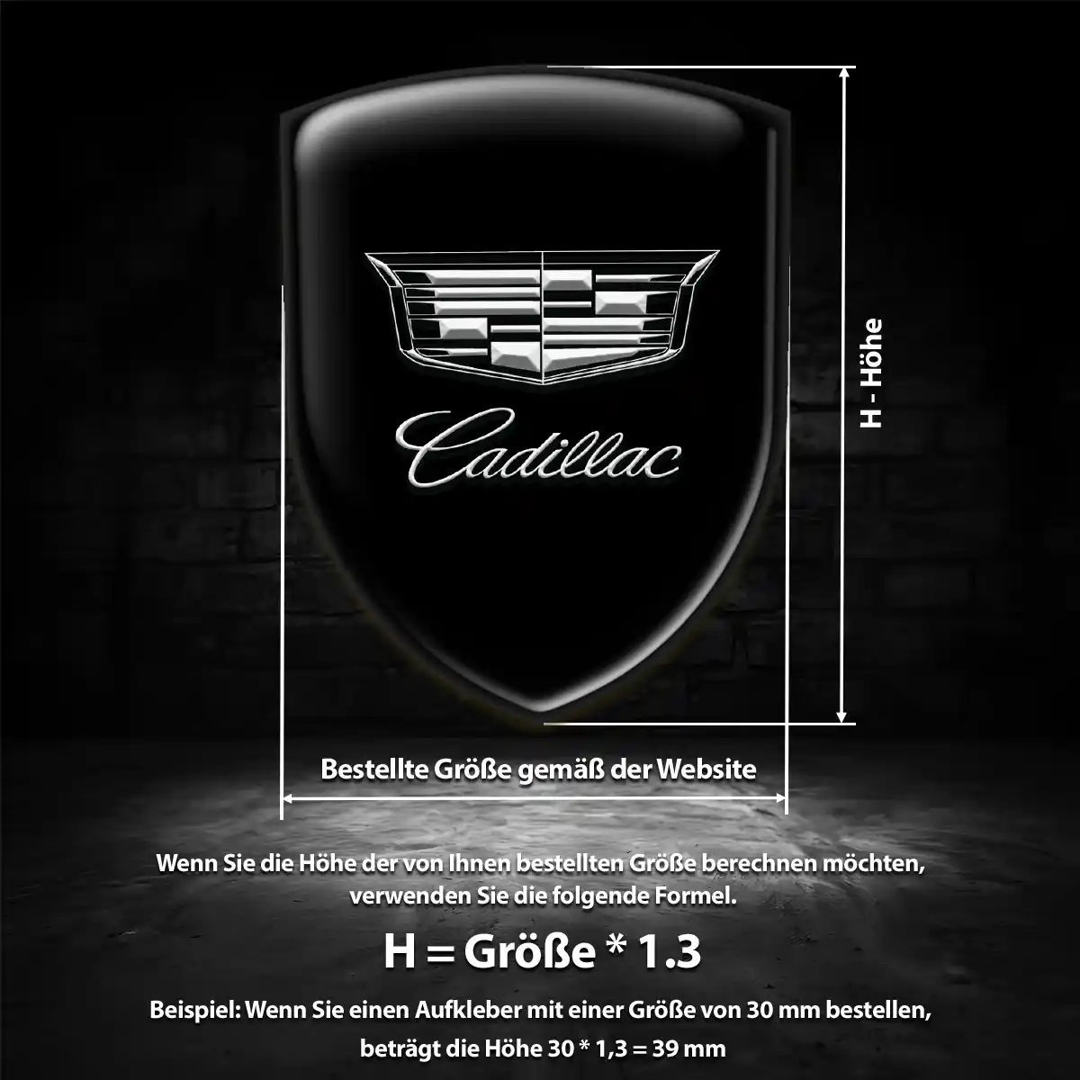 Cadillac Emblem Wappen Aufkleber Höchste Qualität