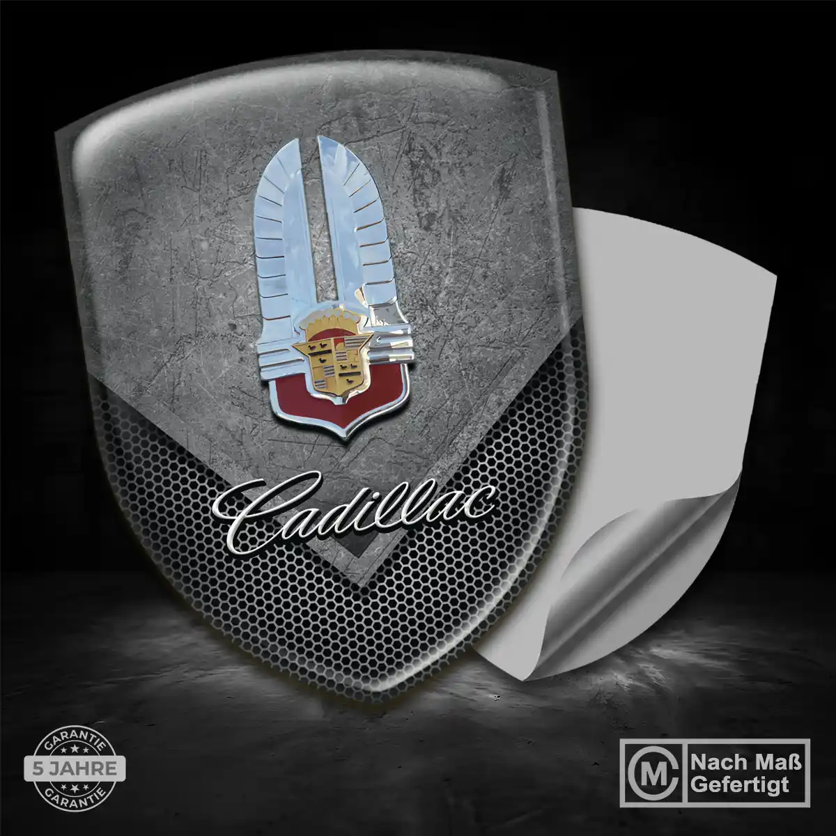 Cadillac Emblem Wappen Aufkleber Hochwertiges Harz