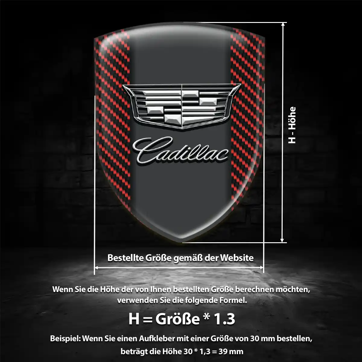Cadillac Emblem Wappen Aufkleber Hohe Qualität