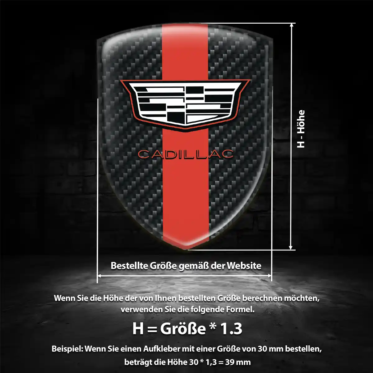 Cadillac Emblem Wappen Aufkleber Luxus-Edition