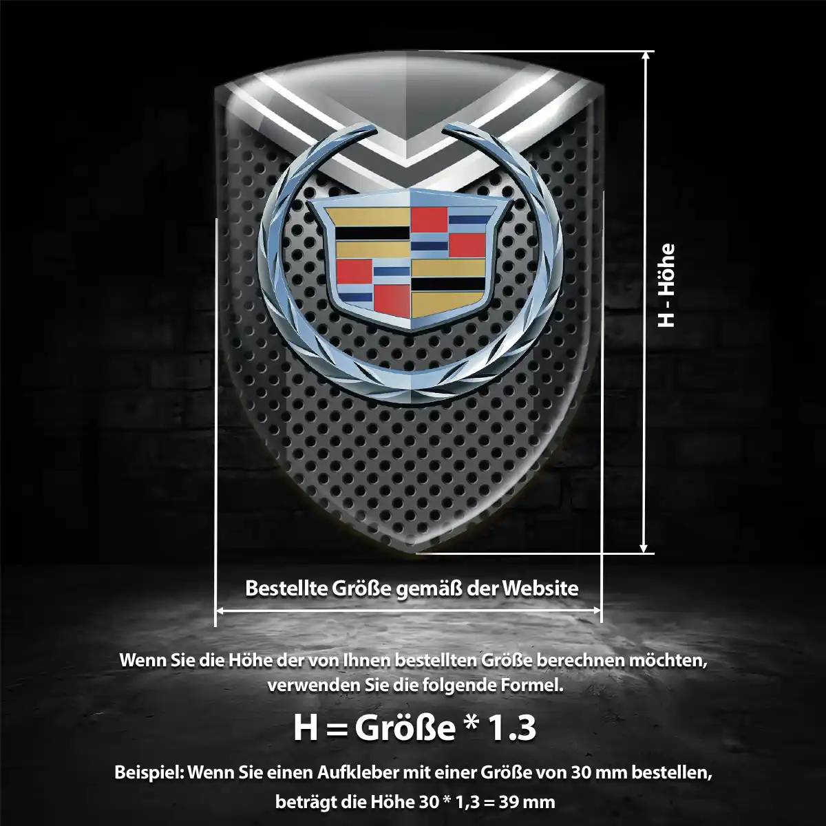 Cadillac Emblem Wappen Aufkleber Markenedition