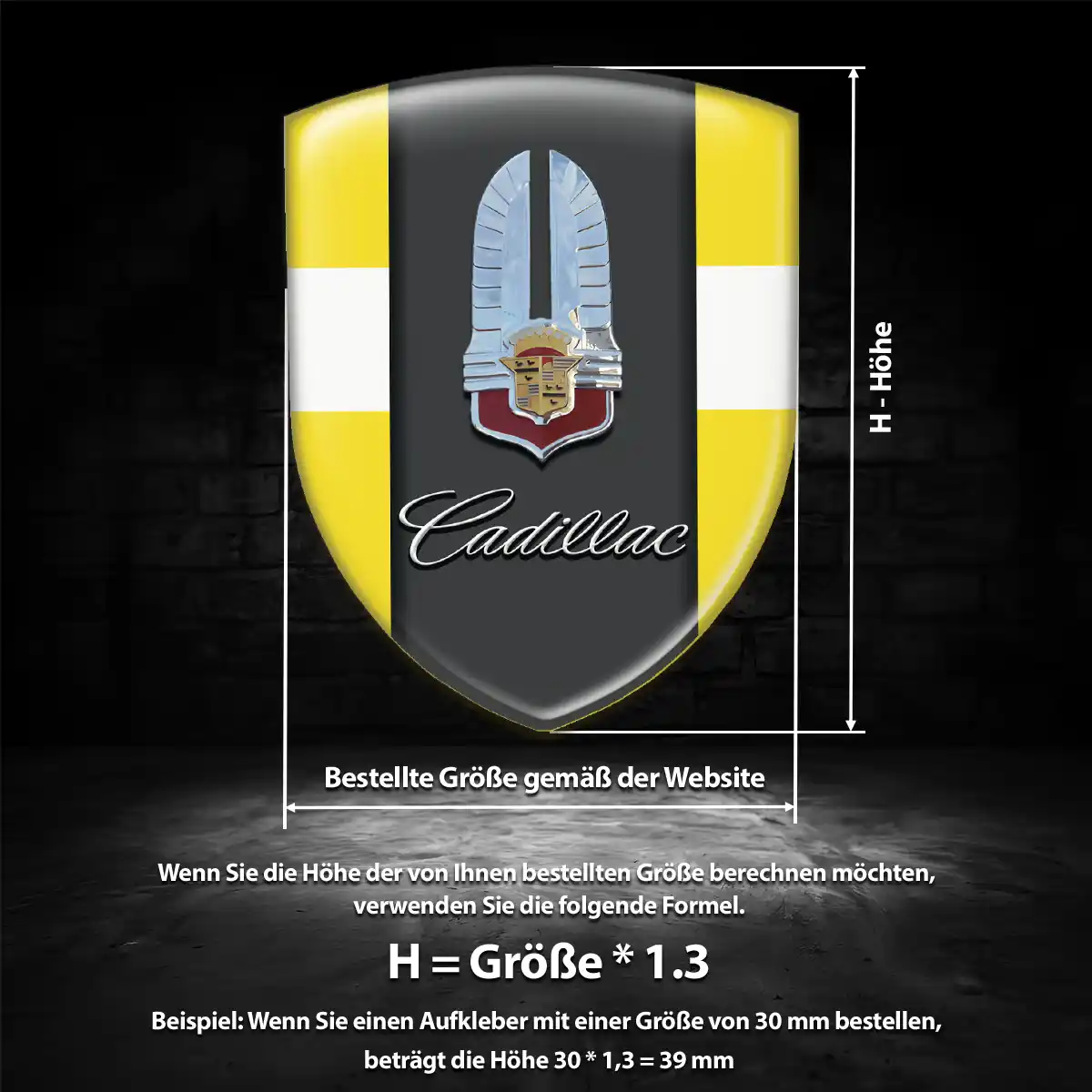 Cadillac Emblem Wappen Auto Hochwertiges Harz