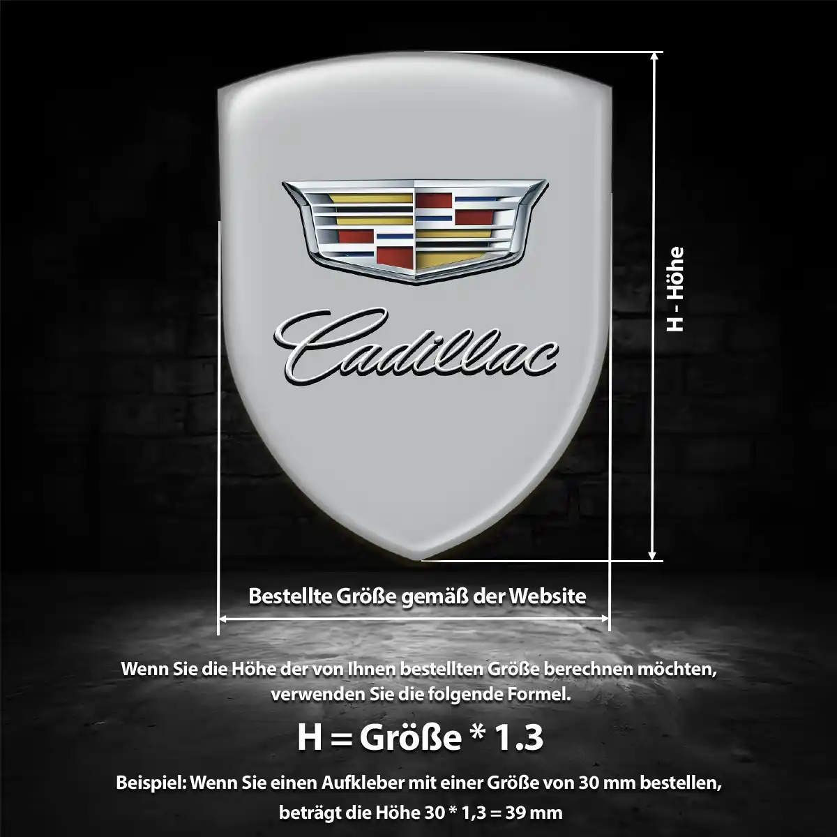 Cadillac Emblem Wappen Auto Premium-Edition
