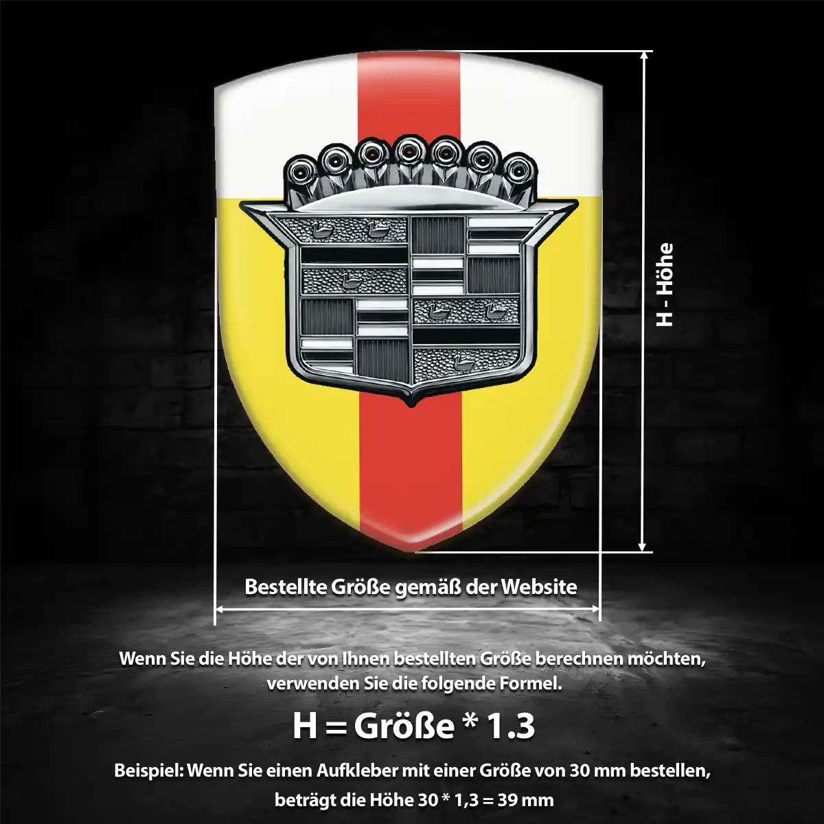 Cadillac Emblem Wappen Auto Tuningfahrzeug