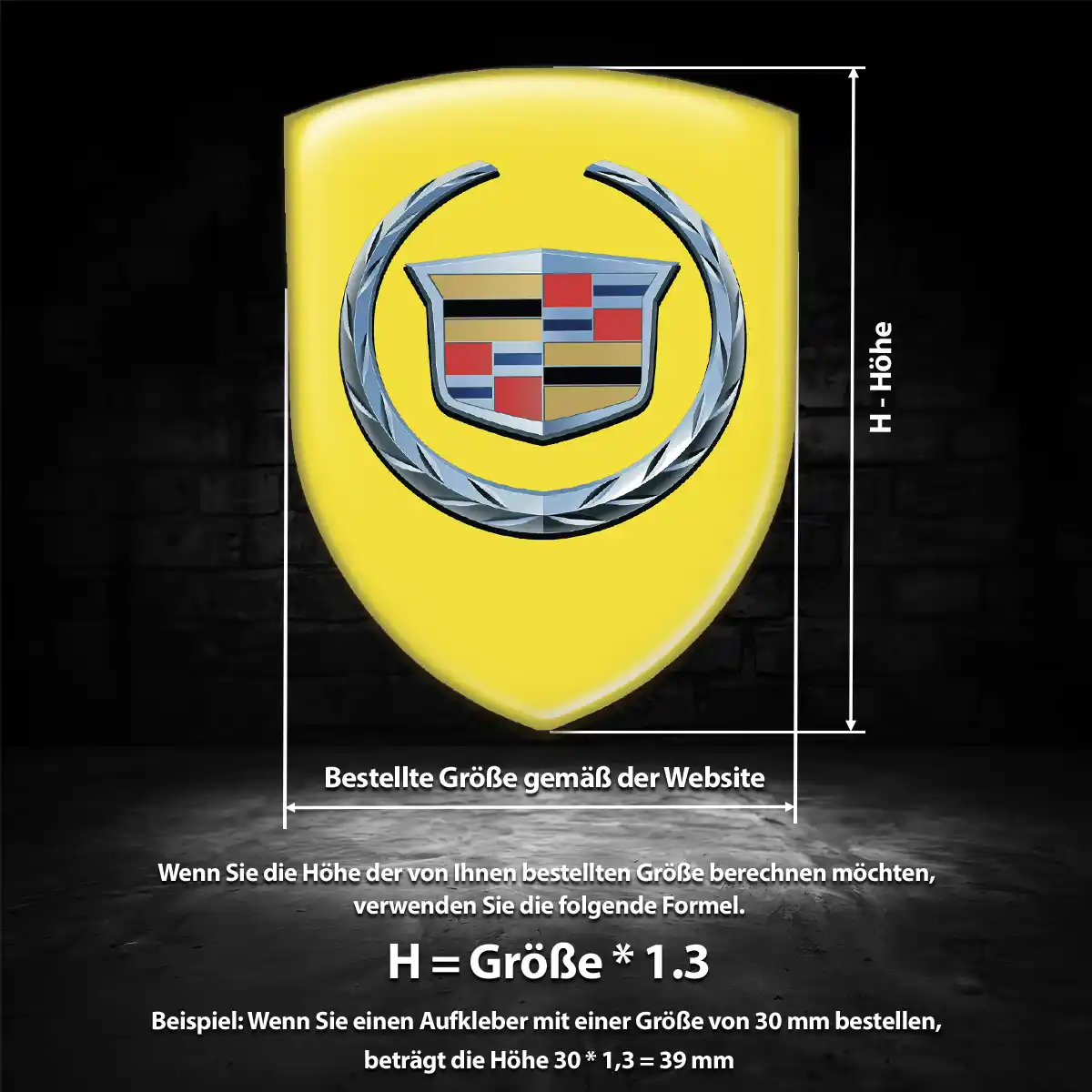 Cadillac Emblem Wappen Hochwertiges Harz