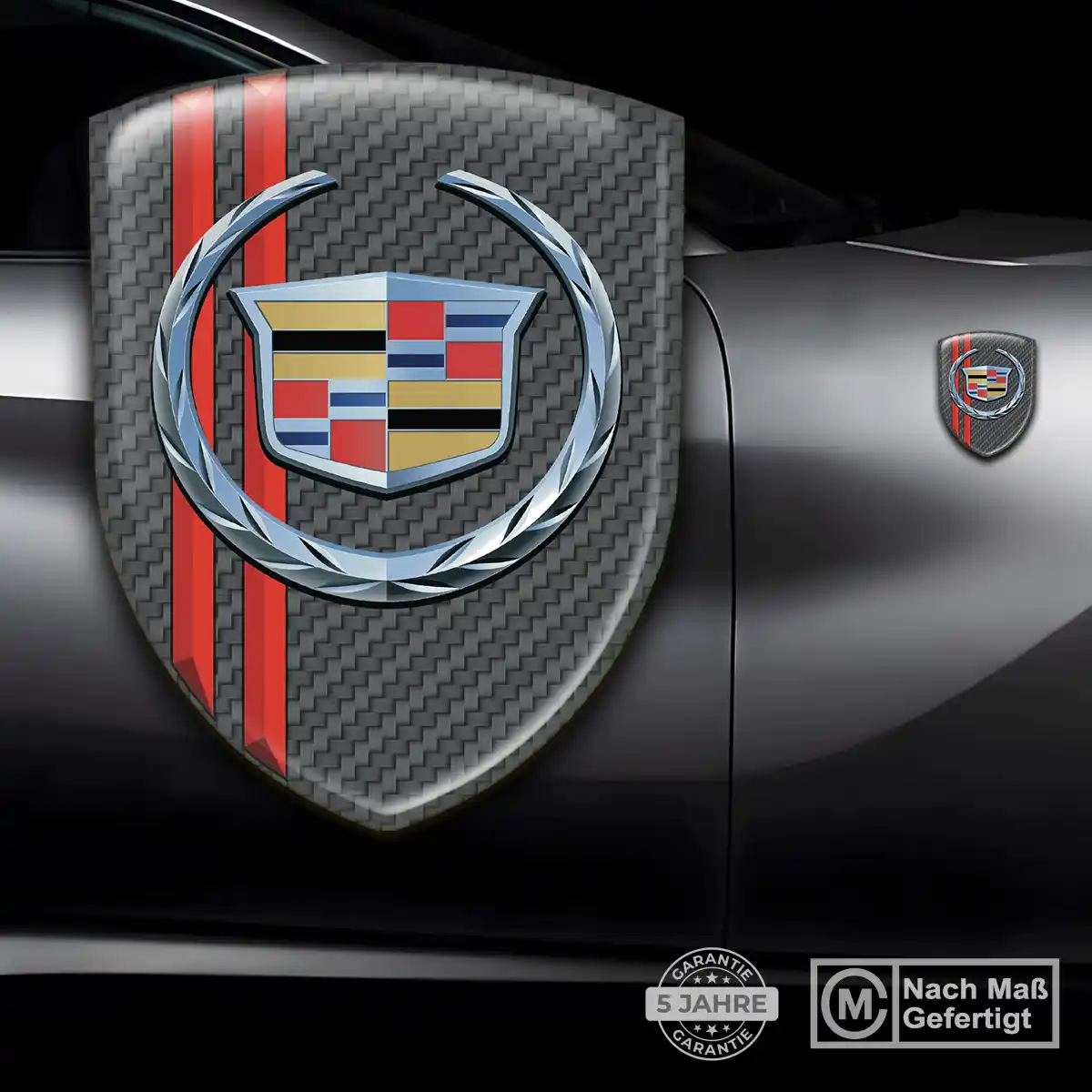 Cadillac Emblem Wappen Tuningfahrzeug