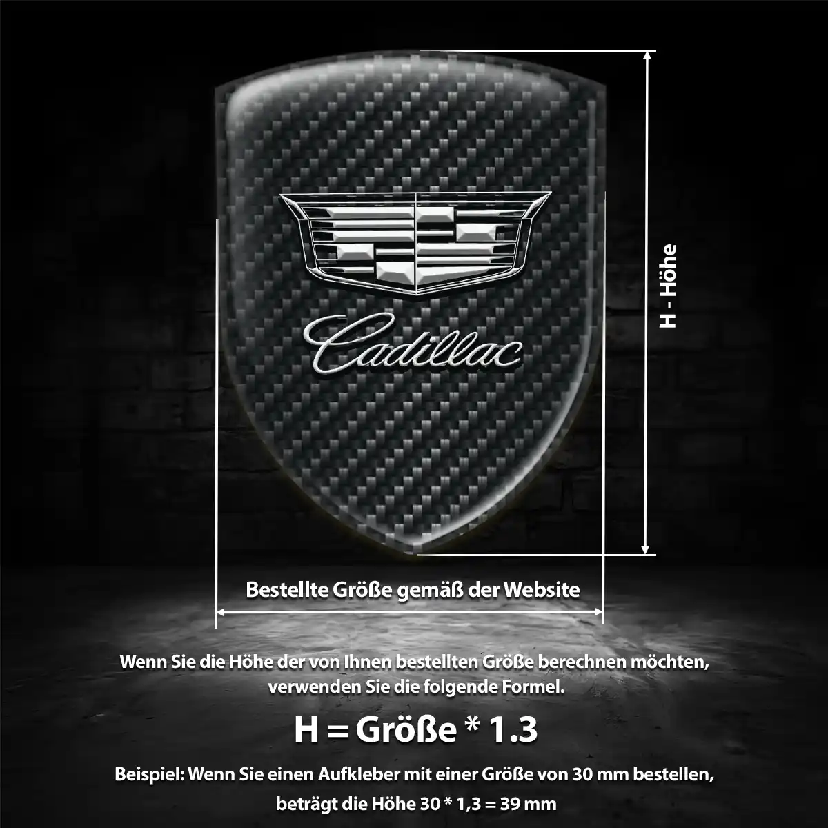 Cadillac Embleme Hochwertiges Harz