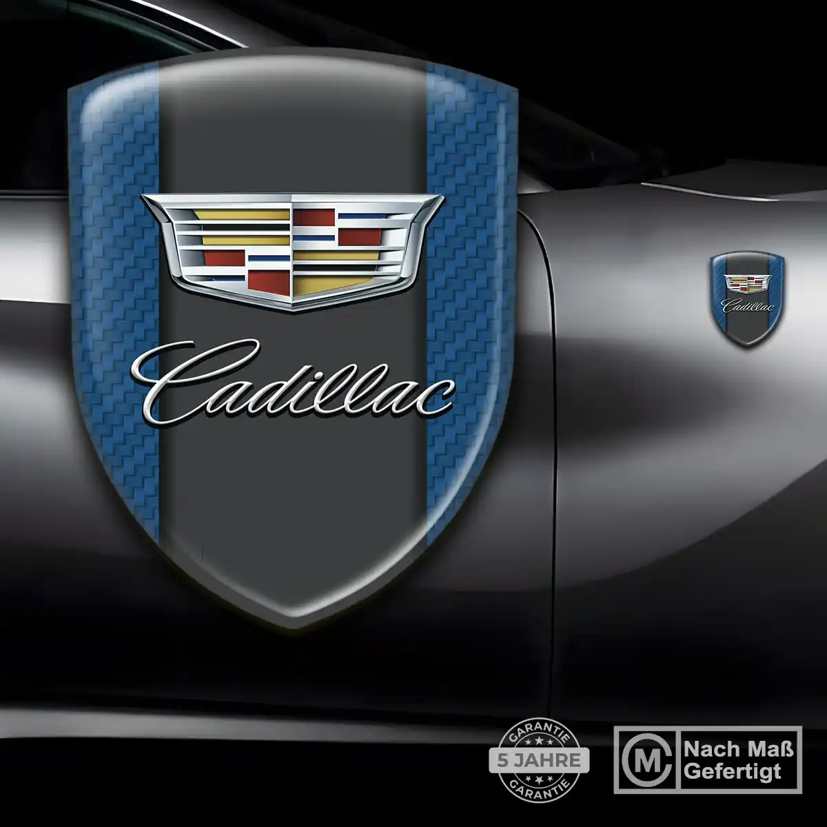 Cadillac Embleme Silikon Aufkleber Anspruchsvolles Design