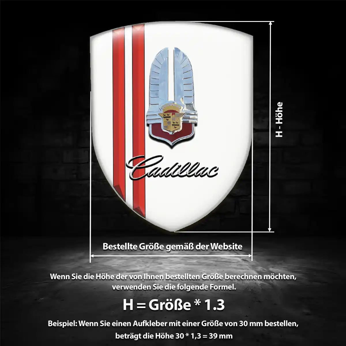 Cadillac Embleme Silikon Aufkleber Auto Hochwertiges Harz