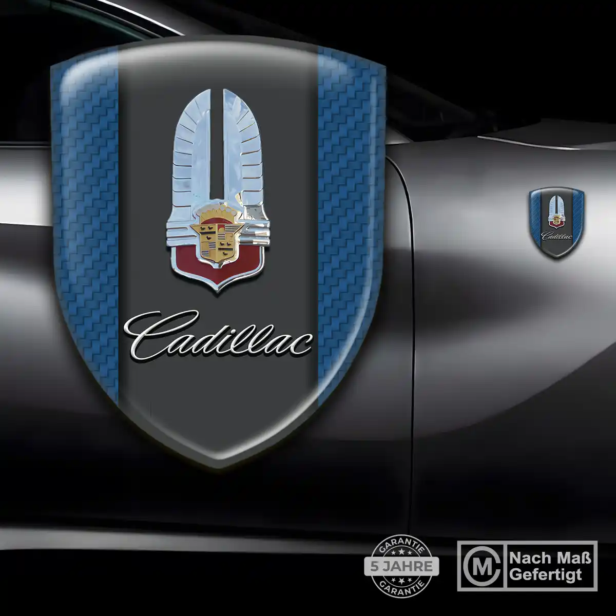 Cadillac Embleme Silikon Aufkleber Auto Markenedition