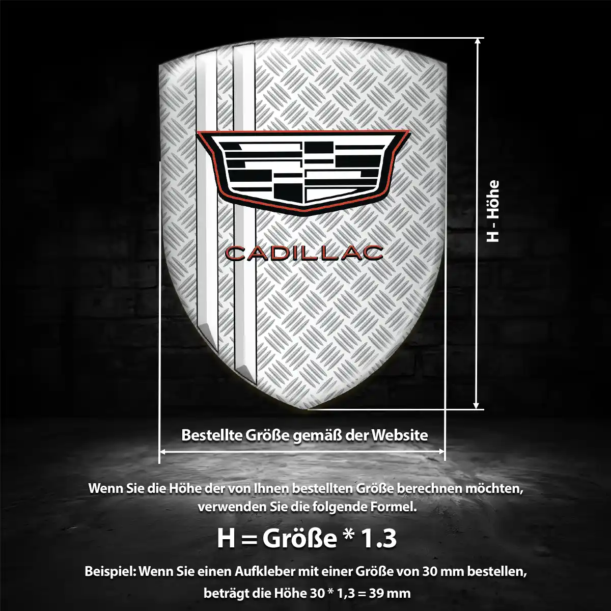 Cadillac Embleme Silikon Aufkleber Auto Spitzenqualität