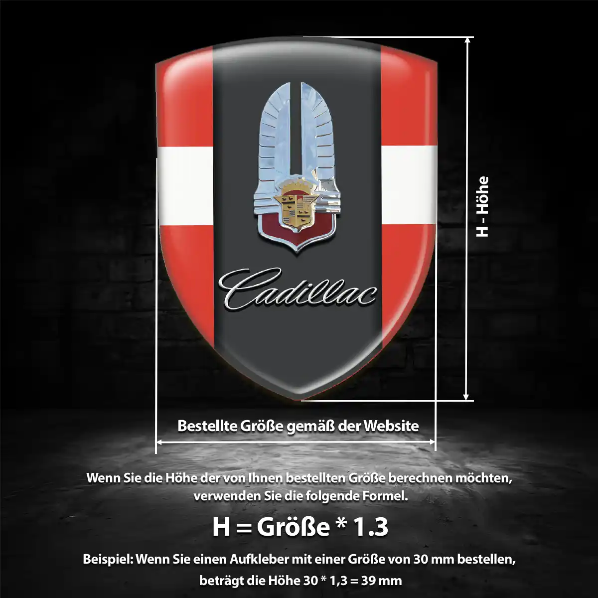 Cadillac Embleme Silikon Aufkleber Auto Stilvolles Design