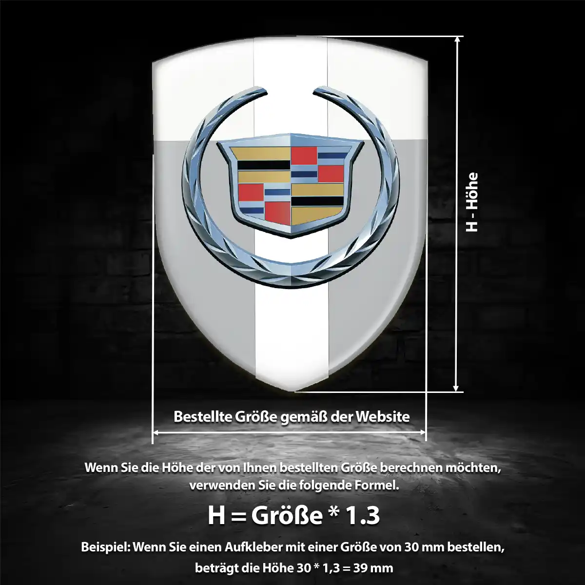Cadillac Embleme Silikon Aufkleber Überzeugende Qualität