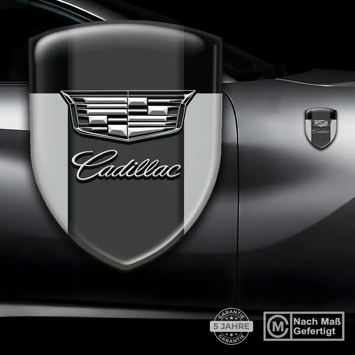 Cadillac Embleme Silikon Aufkleber Edles Design