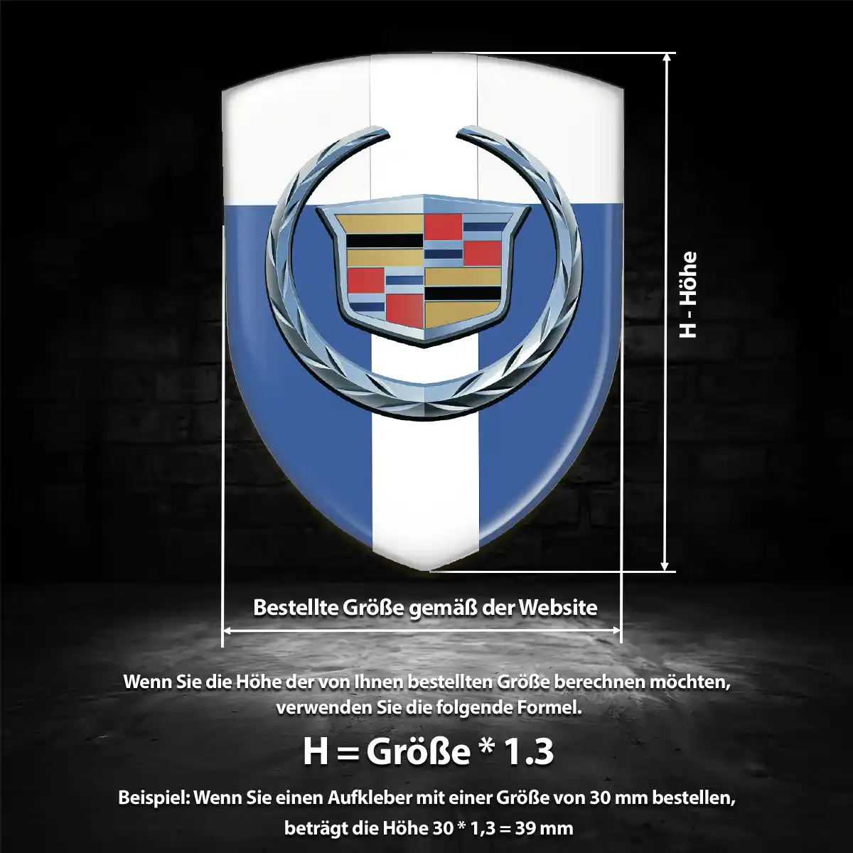 Cadillac Embleme Silikon Aufkleber Höchste Qualität