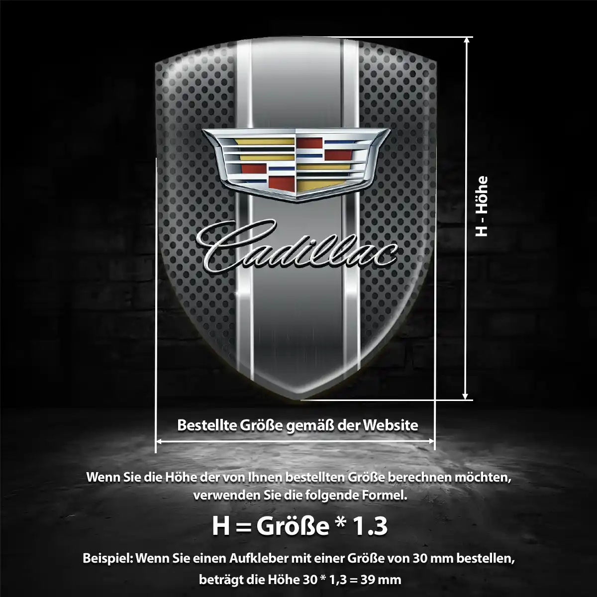 Cadillac Embleme Silikon Aufkleber Modernes Design