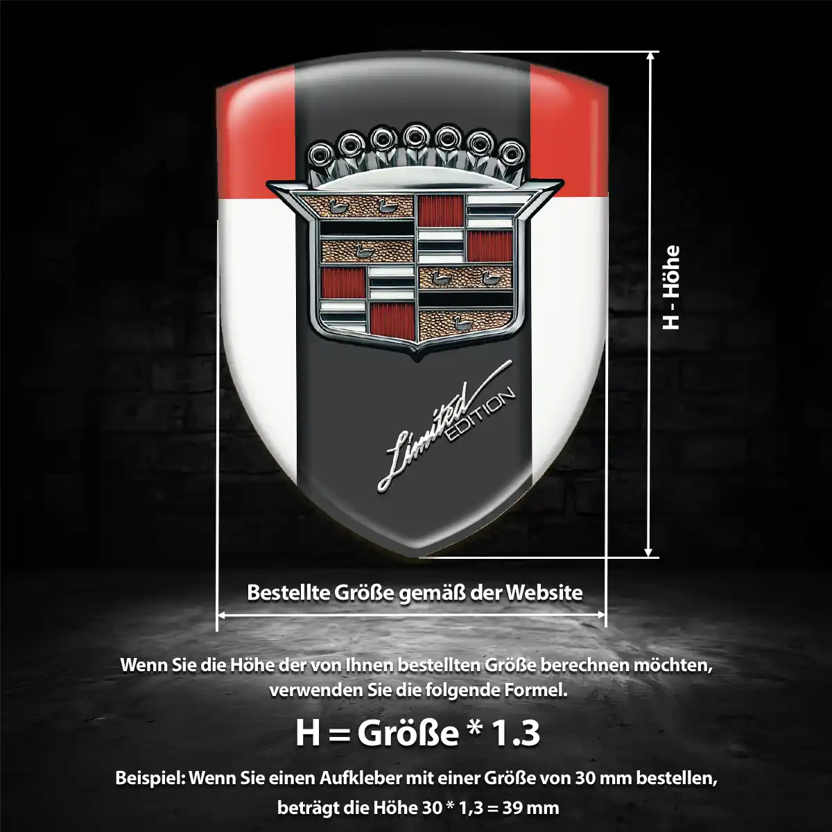 Cadillac Silikon Aufkleber Anspruchsvolles Design
