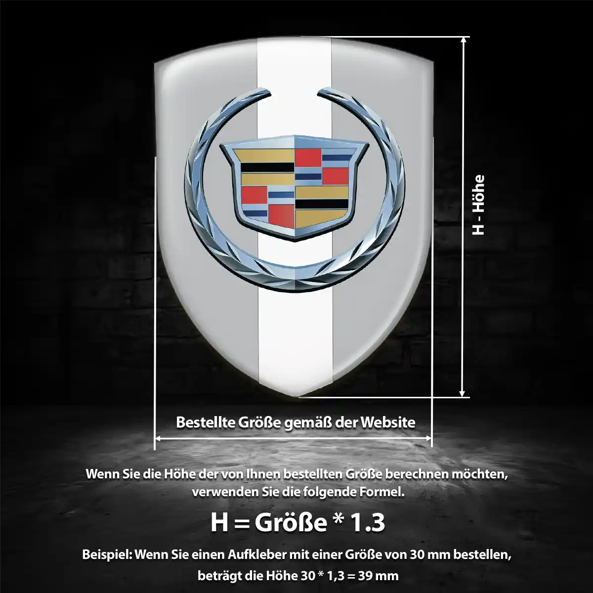Cadillac Silikon Aufkleber Auto Anspruchsvolles Design