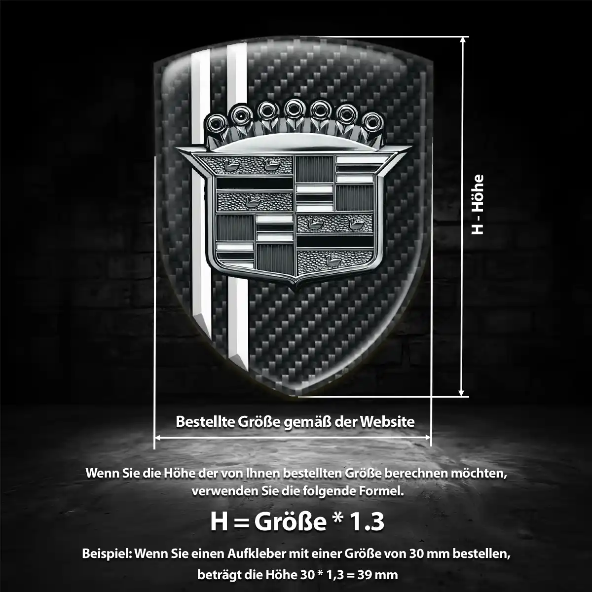 Cadillac Silikon Aufkleber Auto Exterieurdesign