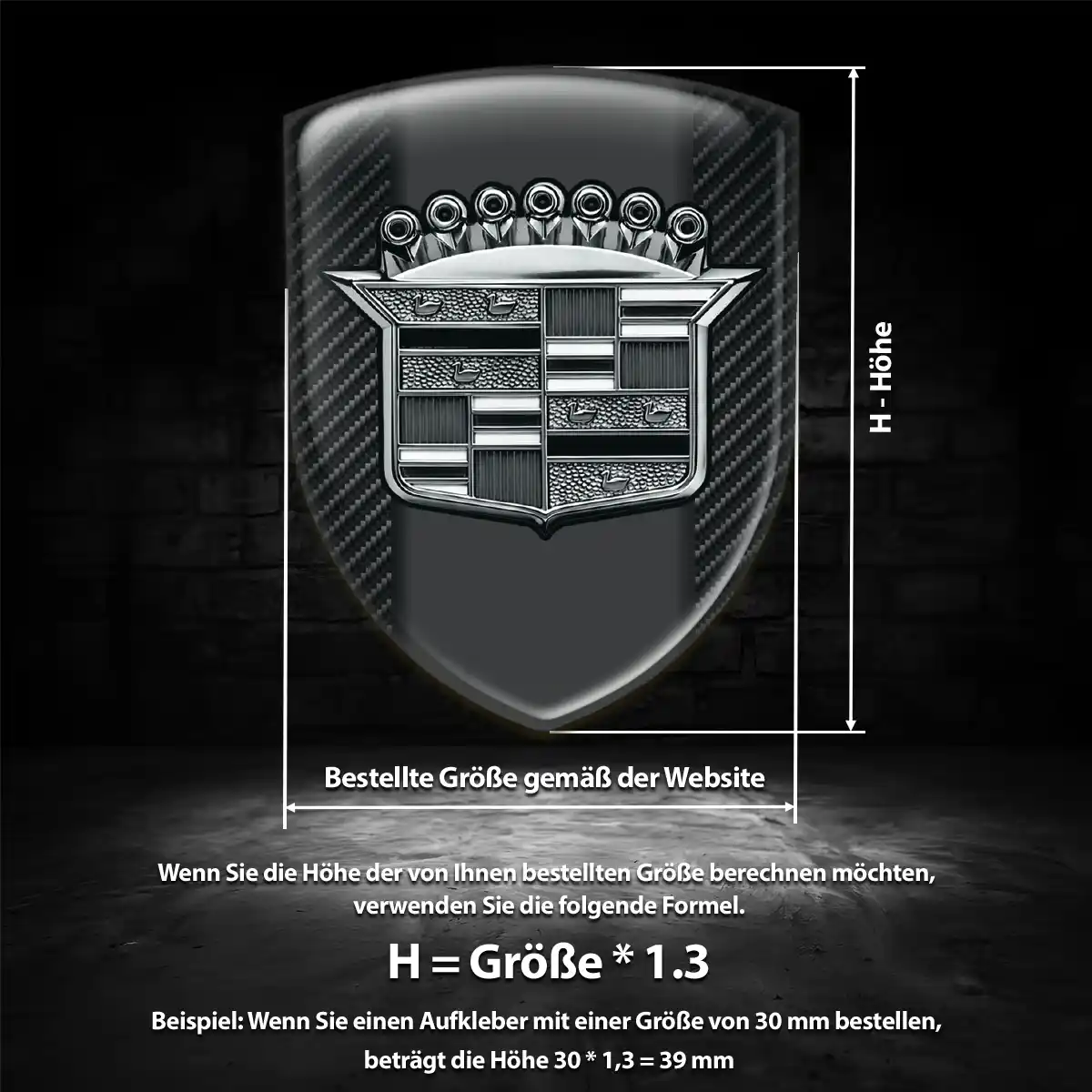 Cadillac Silikon Aufkleber Auto Hochwertiges Harz