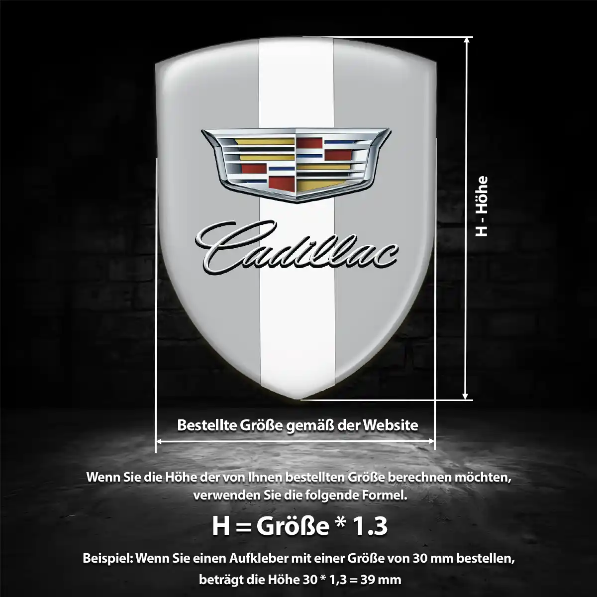 Cadillac Silikon Aufkleber Auto Hohe Qualität
