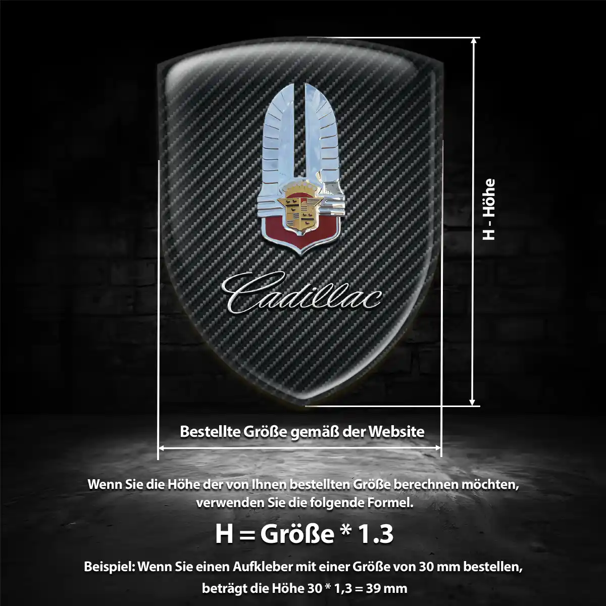 Cadillac Silikon Aufkleber Auto Limitierte Auflage