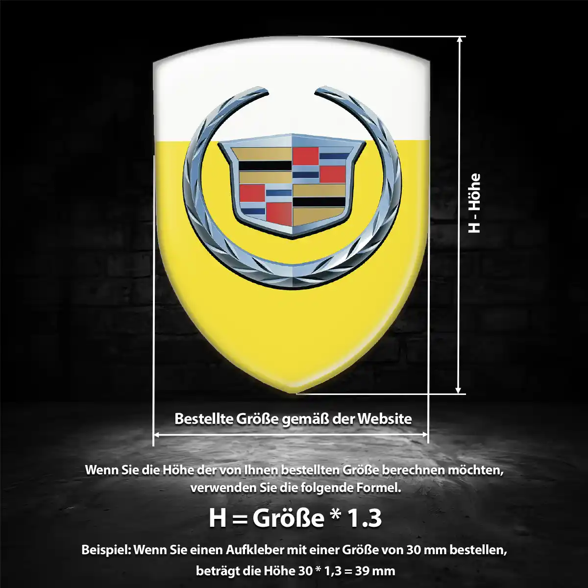 Cadillac Silikon Aufkleber Auto Modernes Design