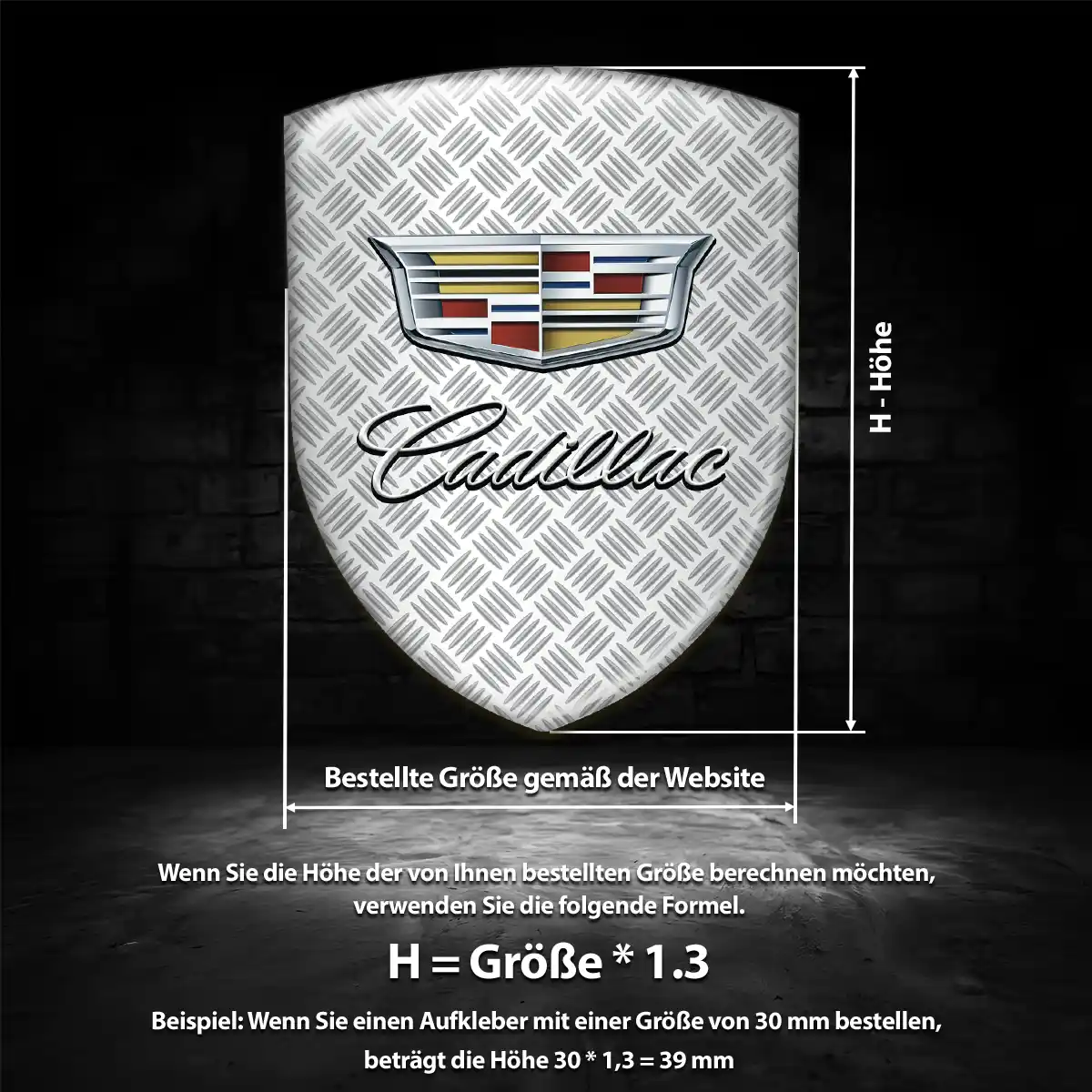 Cadillac Silikon Aufkleber Auto Premiumqualität