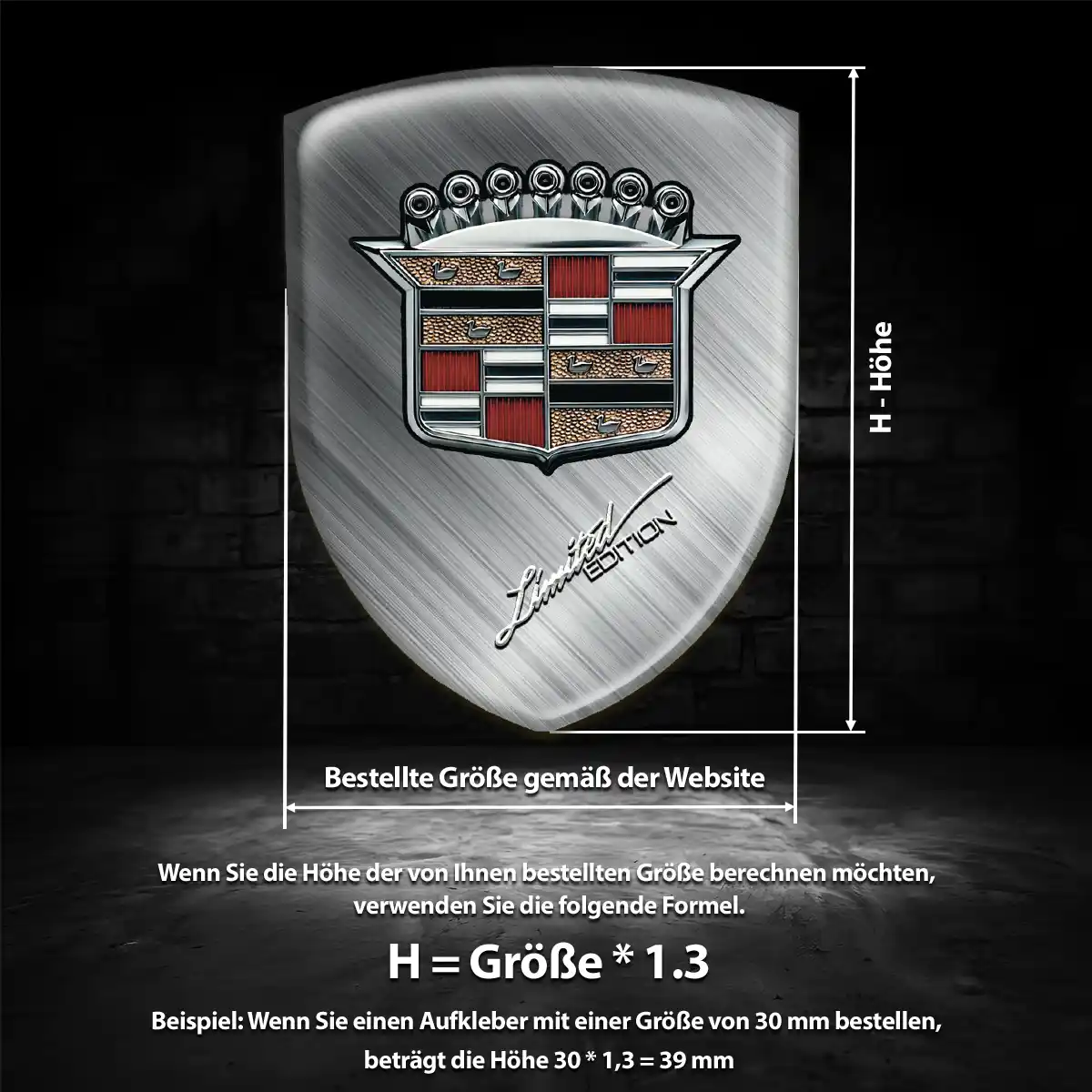 Cadillac Silikon Aufkleber Auto Stilvolles Design