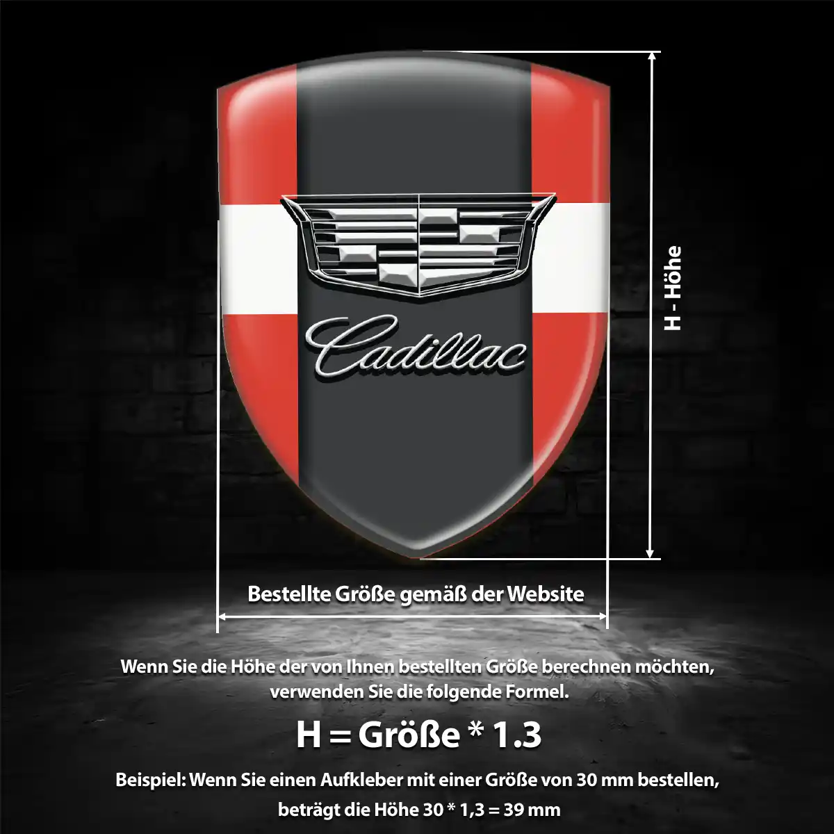 Cadillac Silikon Aufkleber Embleme Auto Elegantes Design