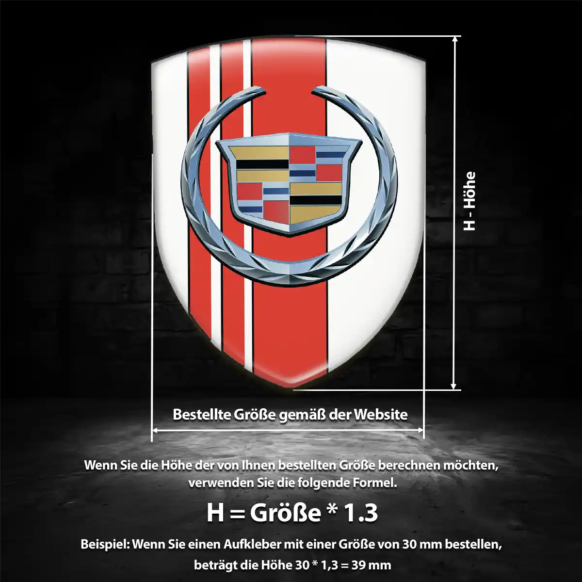 Cadillac Silikon Aufkleber Embleme Auto Exterieurdesign