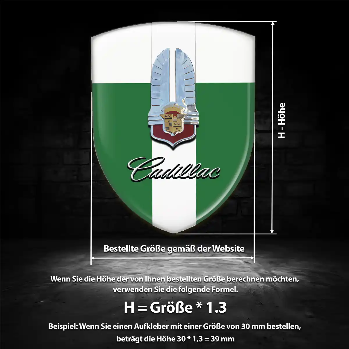 Cadillac Silikon Aufkleber Embleme Auto Höchste Qualität