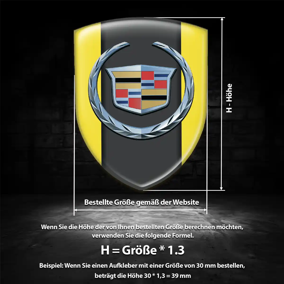 Cadillac Silikon Aufkleber Embleme Auto Hochwertiges Harz