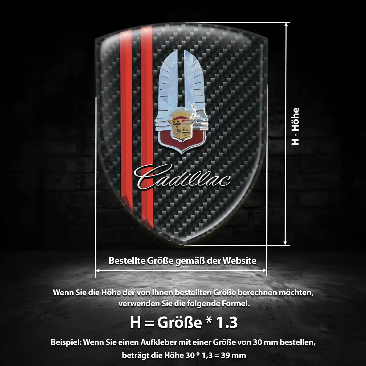 Cadillac Silikon Aufkleber Embleme Auto Interieurdesign