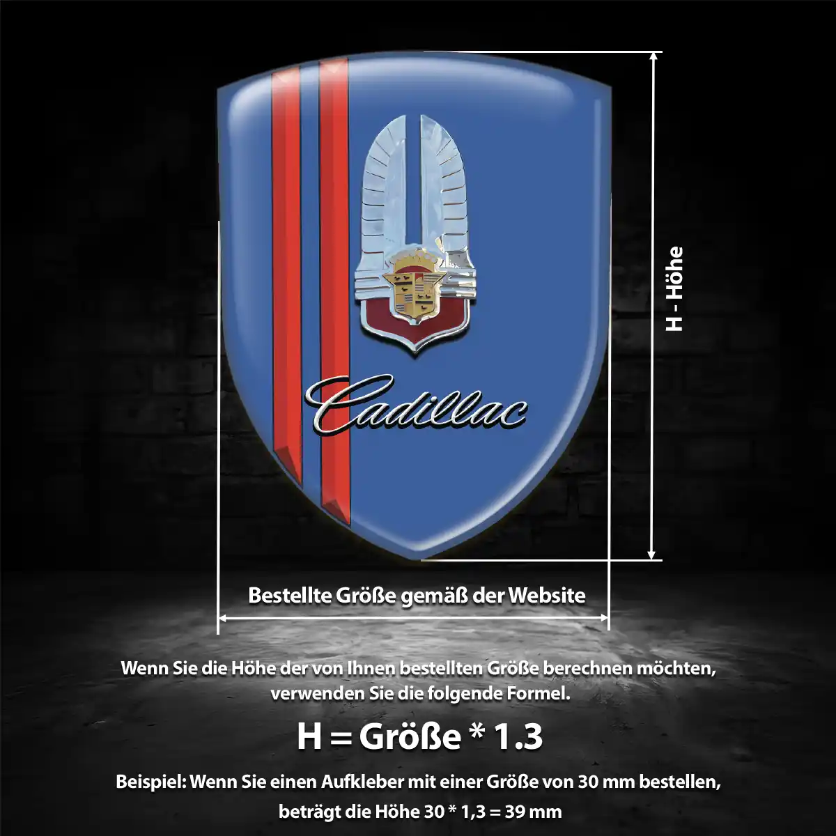 Cadillac Silikon Aufkleber Embleme Auto Limitierte Auflage