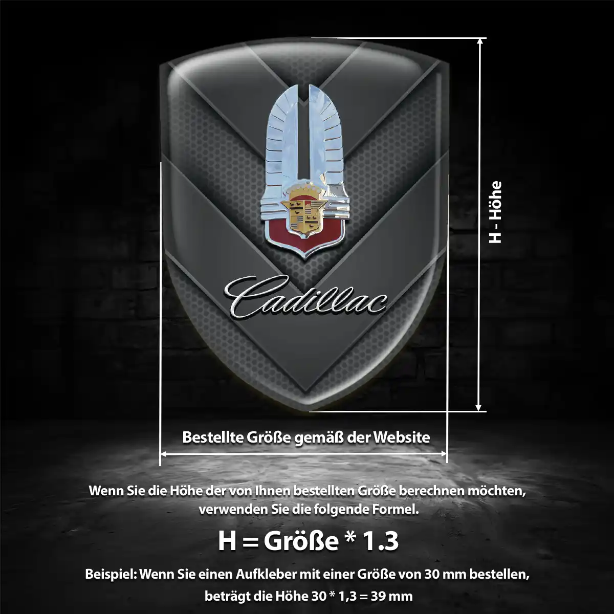 Cadillac Silikon Aufkleber Embleme Auto Luxus-Edition