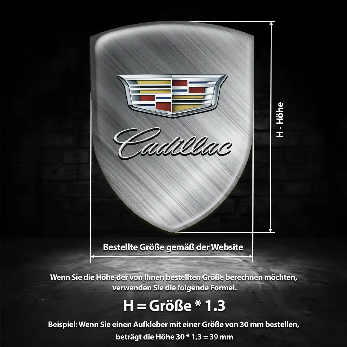 Cadillac Silikon Aufkleber Embleme Auto Premium-Edition