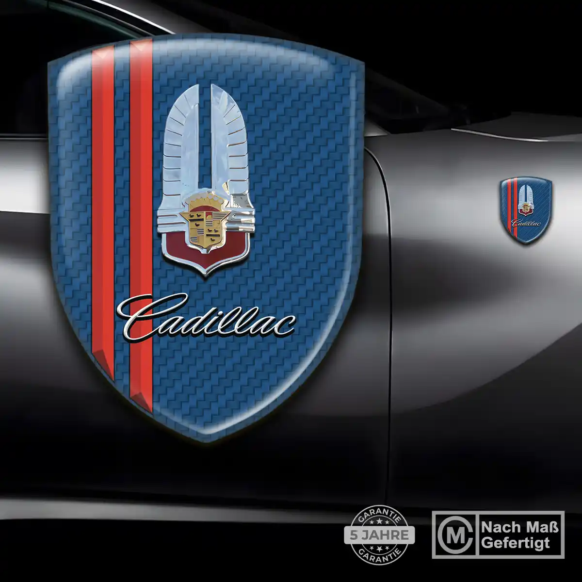 Cadillac Silikon Aufkleber Embleme Auto Premiumqualität
