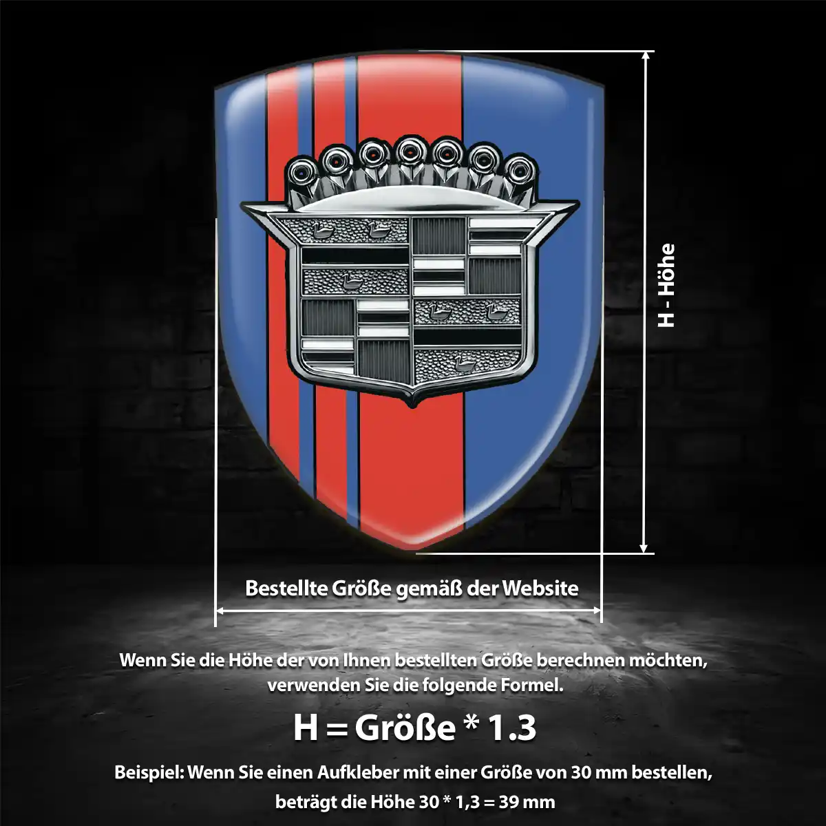 Cadillac Silikon Aufkleber Embleme Auto Spitzenqualität