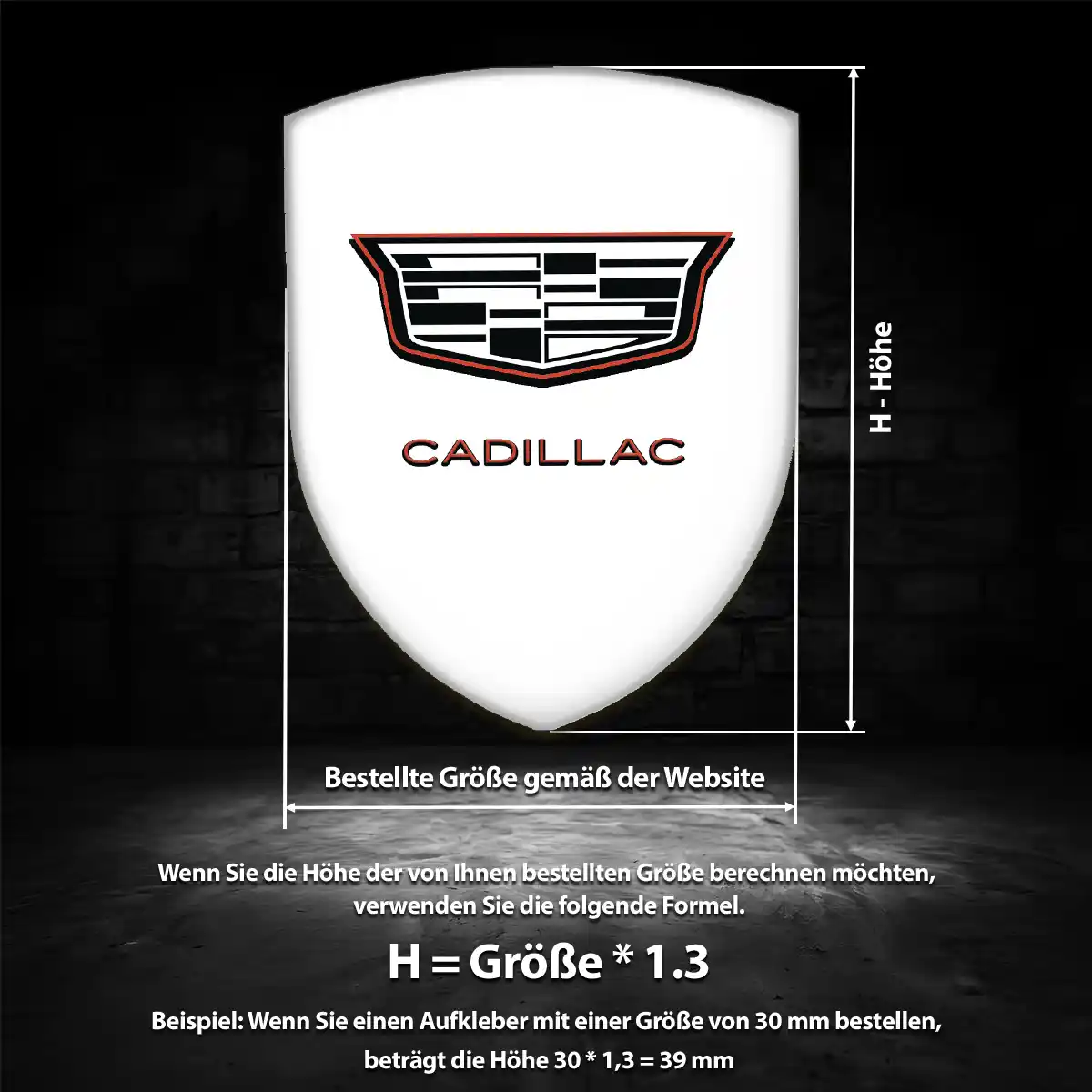 Cadillac Silikon Aufkleber Embleme Überzeugende Qualität