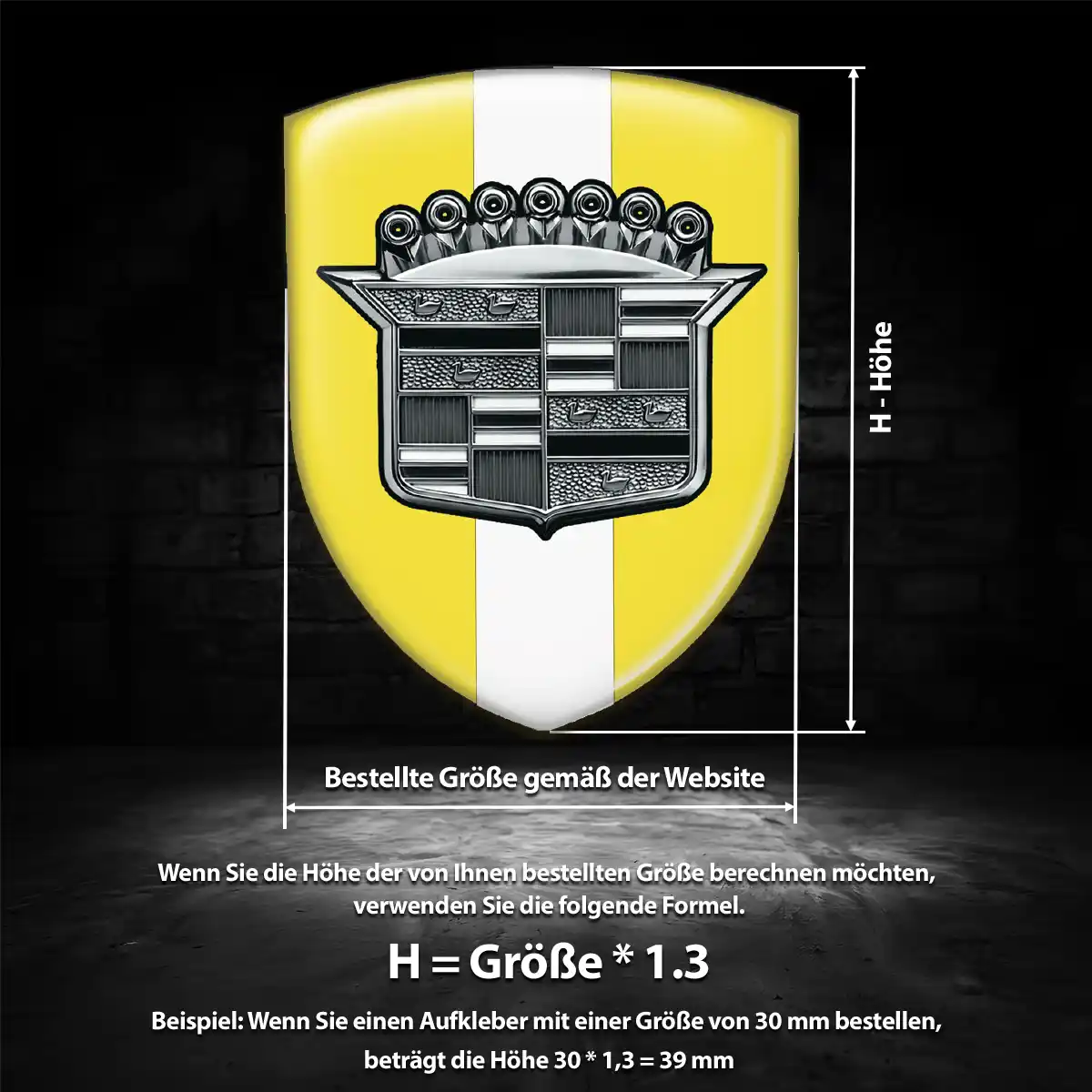 Cadillac Silikon Aufkleber Embleme Exterieurdesign