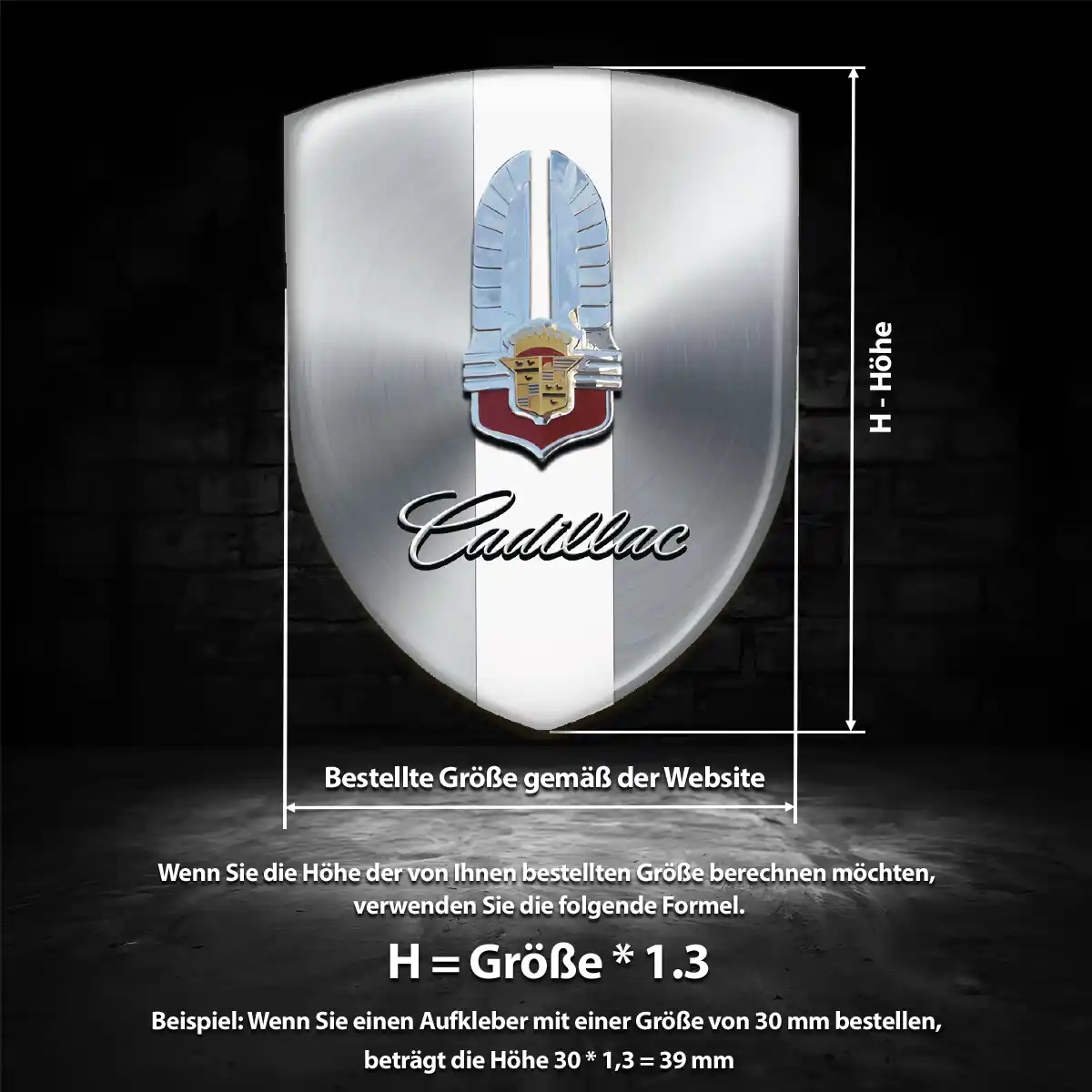 Cadillac Silikon Aufkleber Embleme Modernes Design
