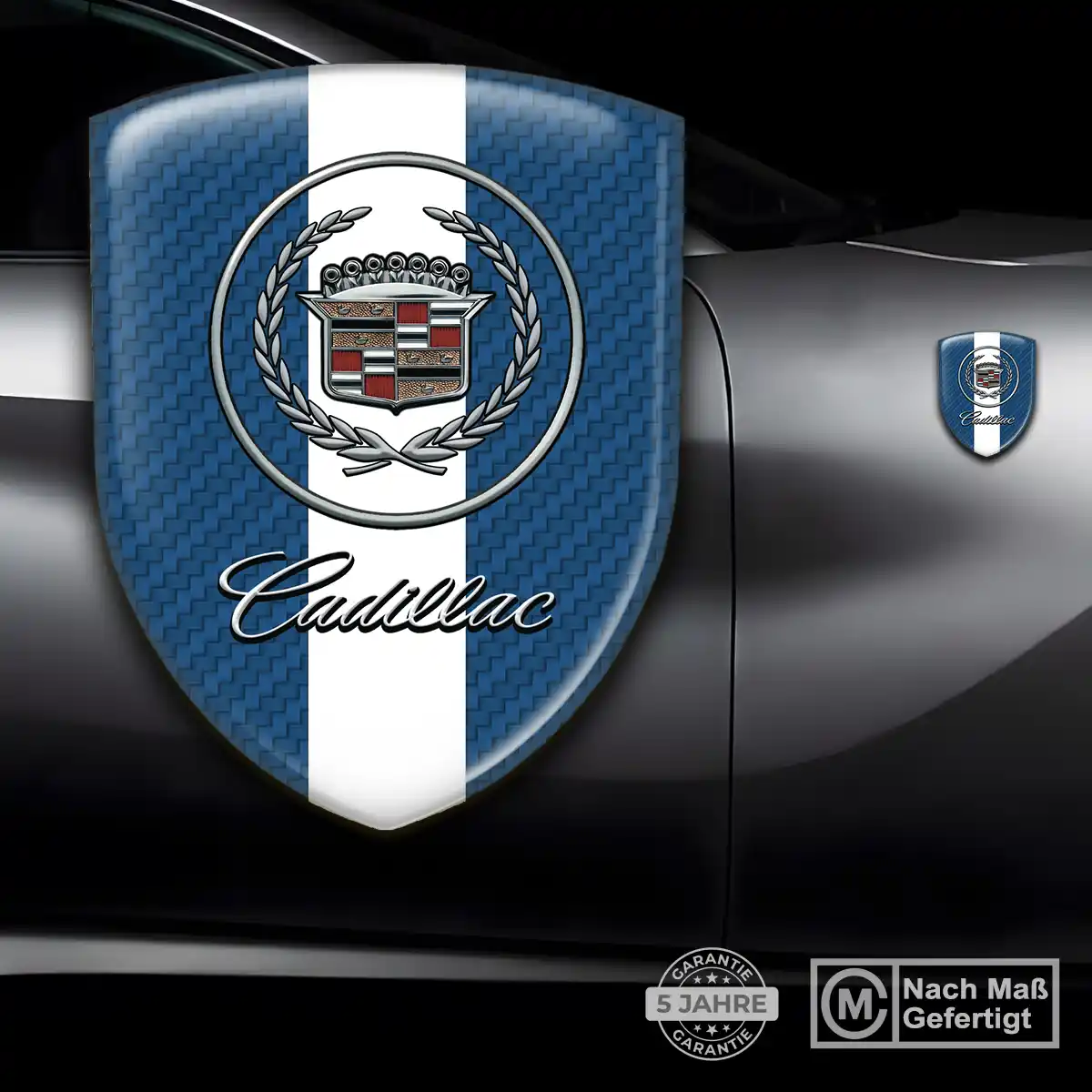 Cadillac Silikon Aufkleber Premiumqualität