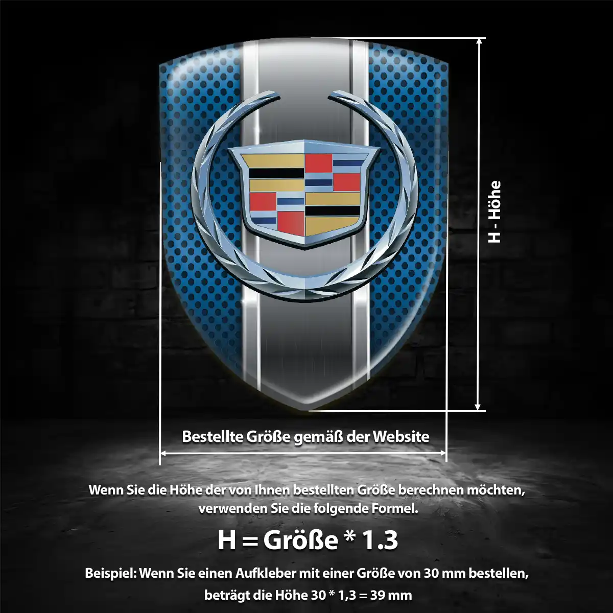 Cadillac Silikon Aufkleber Verlässliche Qualität