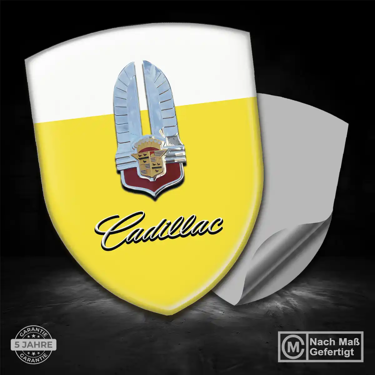 Cadillac Silikon Aufkleber Wappen Anspruchsvolles Design