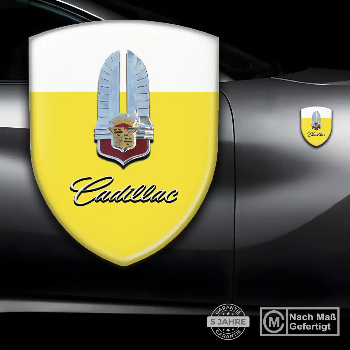 Cadillac Silikon Aufkleber Wappen Anspruchsvolles Design