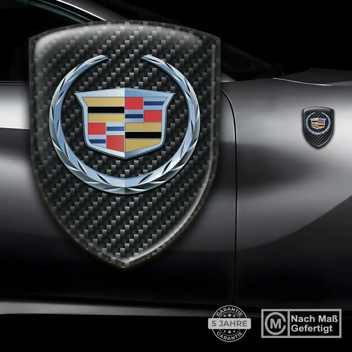 Cadillac Silikon Aufkleber Wappen Auto Edles Design