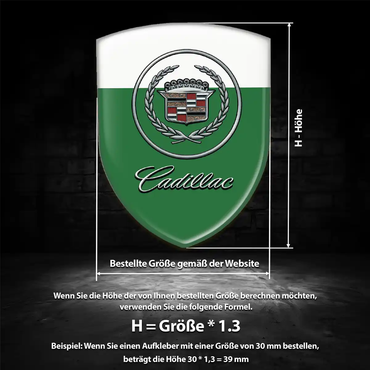 Cadillac Silikon Aufkleber Wappen Auto Exterieurdesign