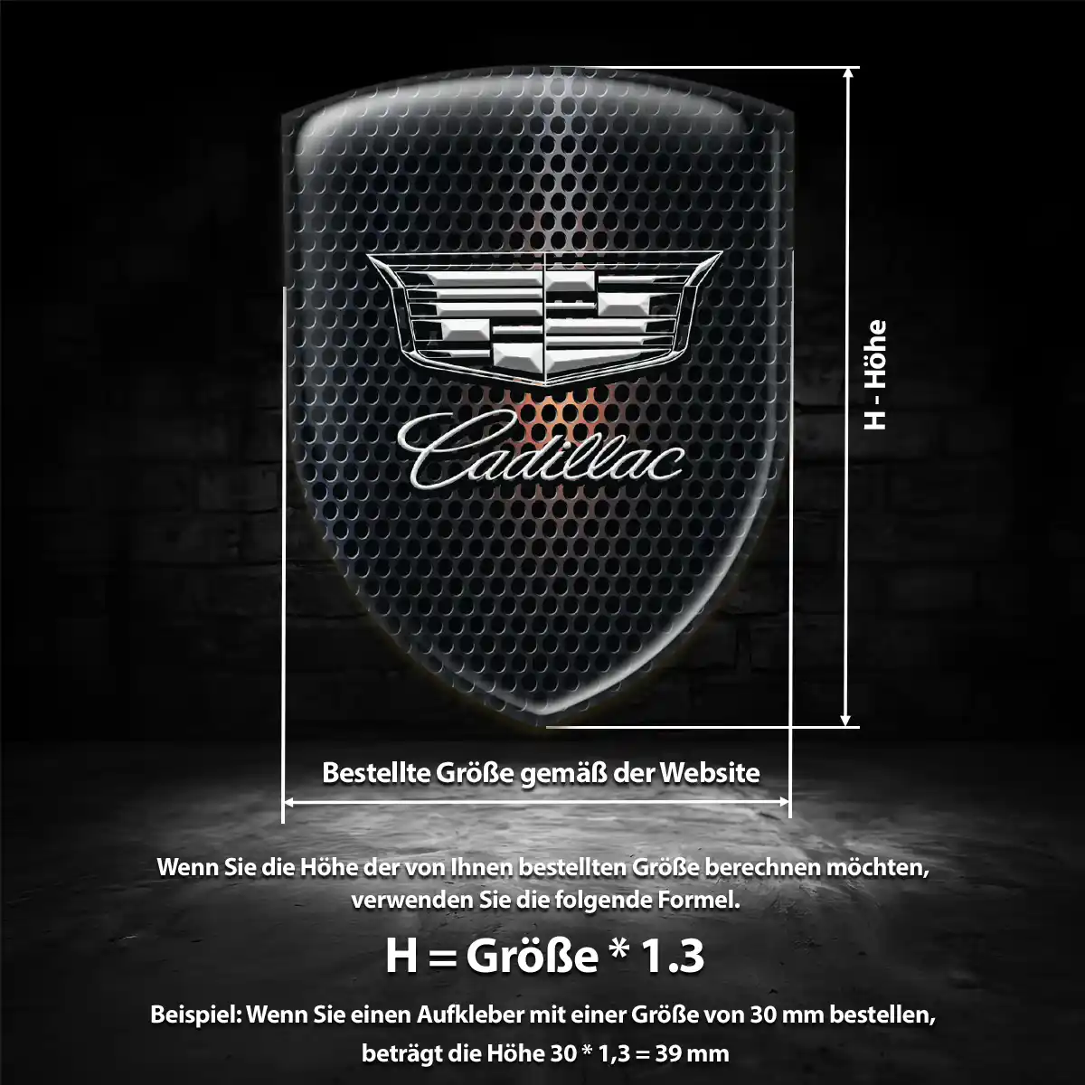 Cadillac Silikon Aufkleber Wappen Auto Hohe Qualität