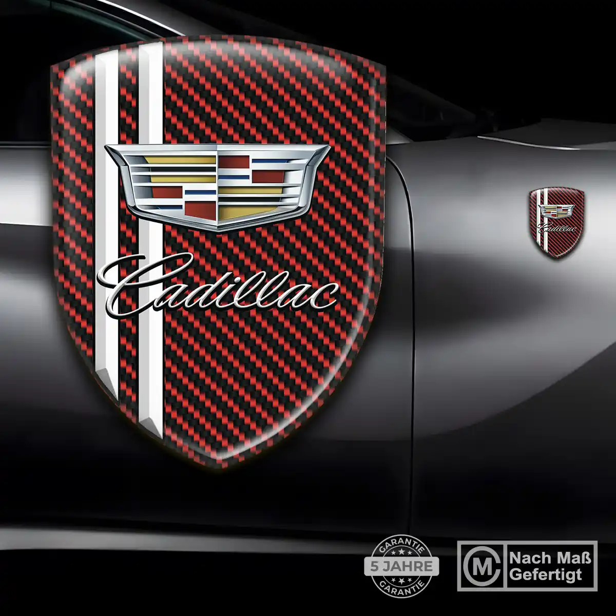 Cadillac Silikon Aufkleber Wappen Auto Limitierte Auflage